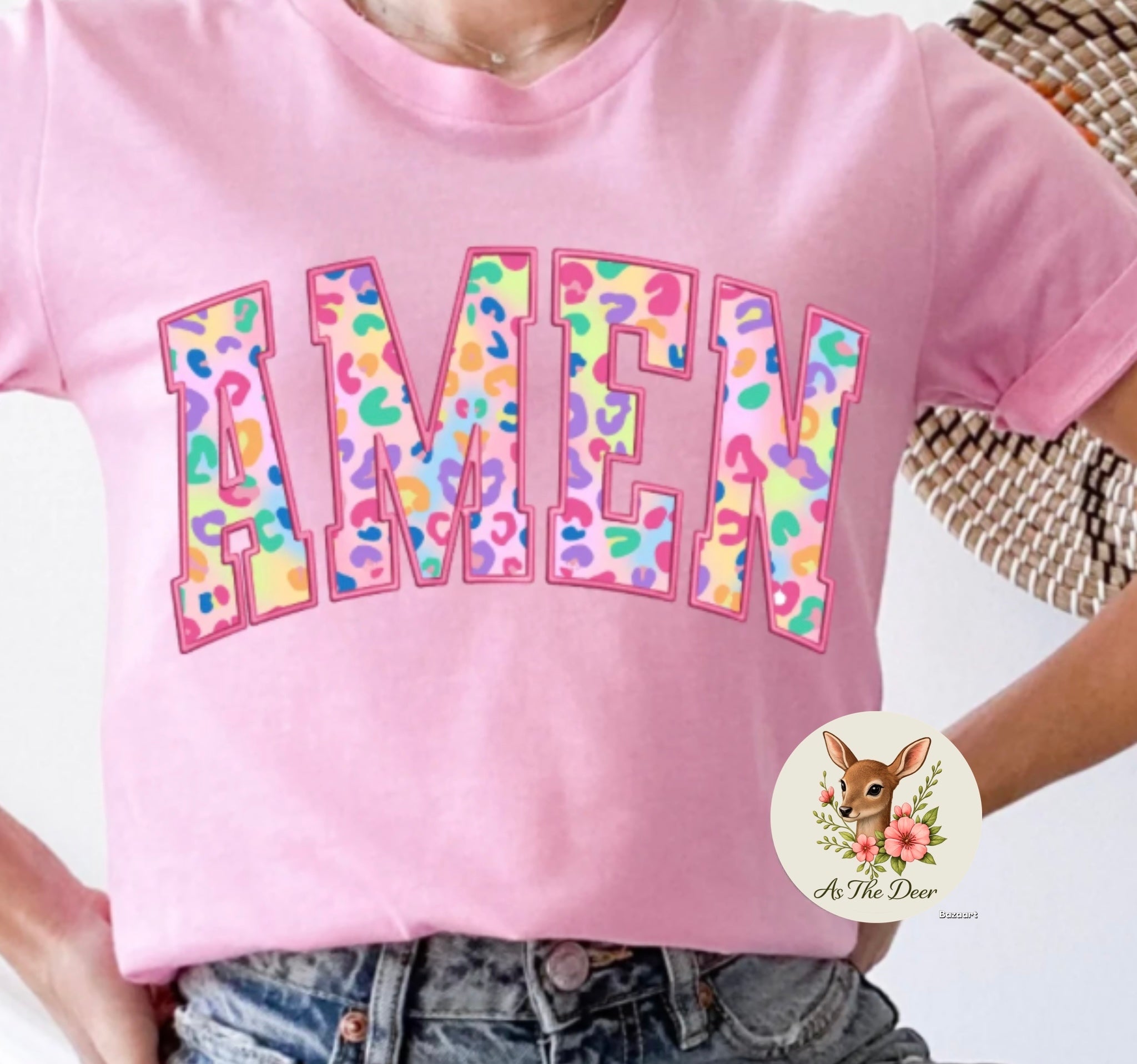 Amen Colorful Leopard T-Shirt