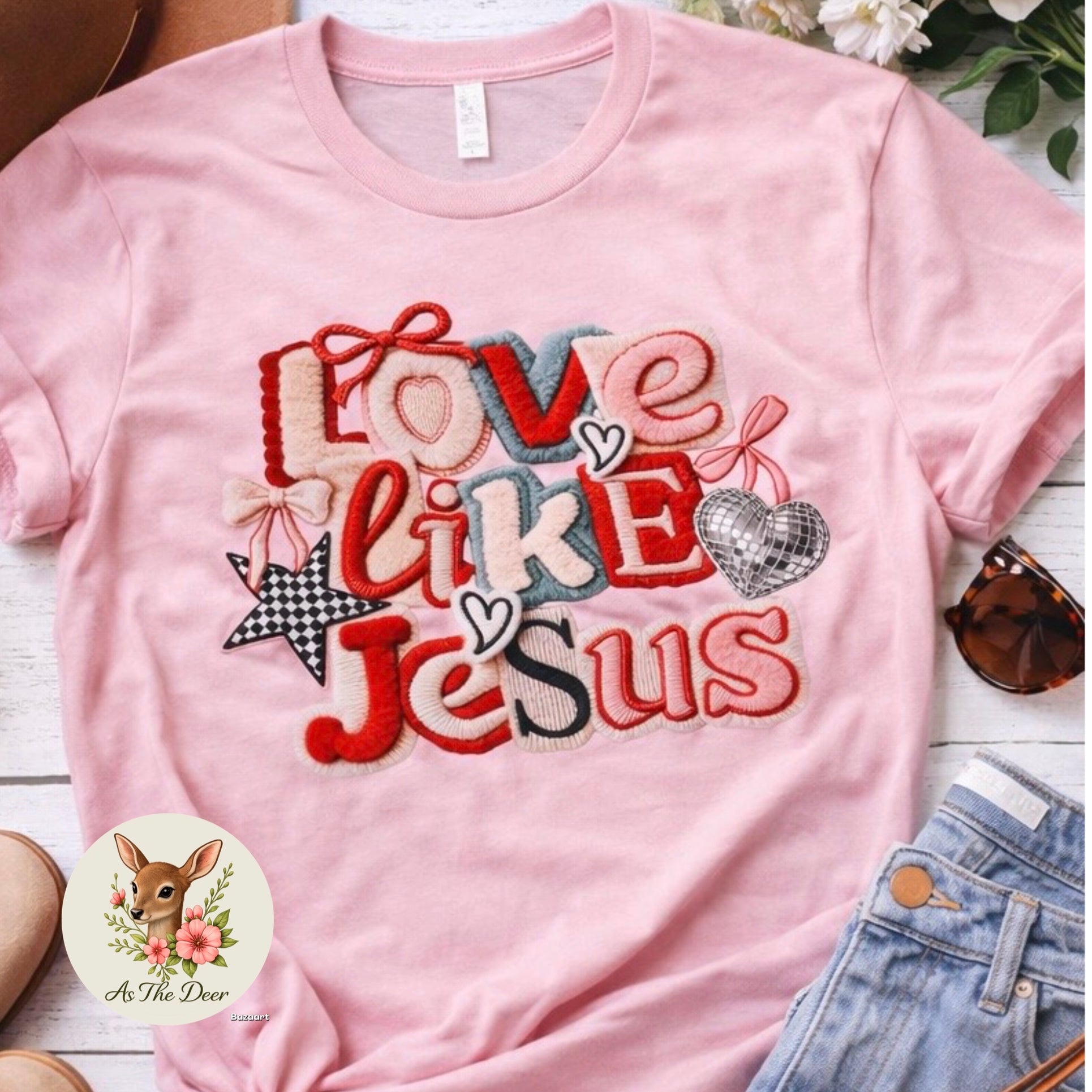 Love like Jesus Faux Yarn T-Shirt