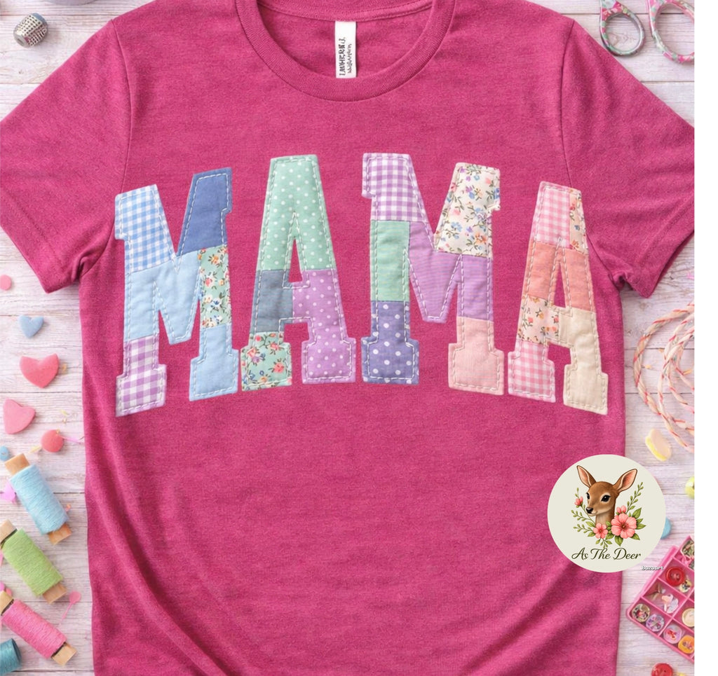 Mama Pastel Quilt T-Shirt