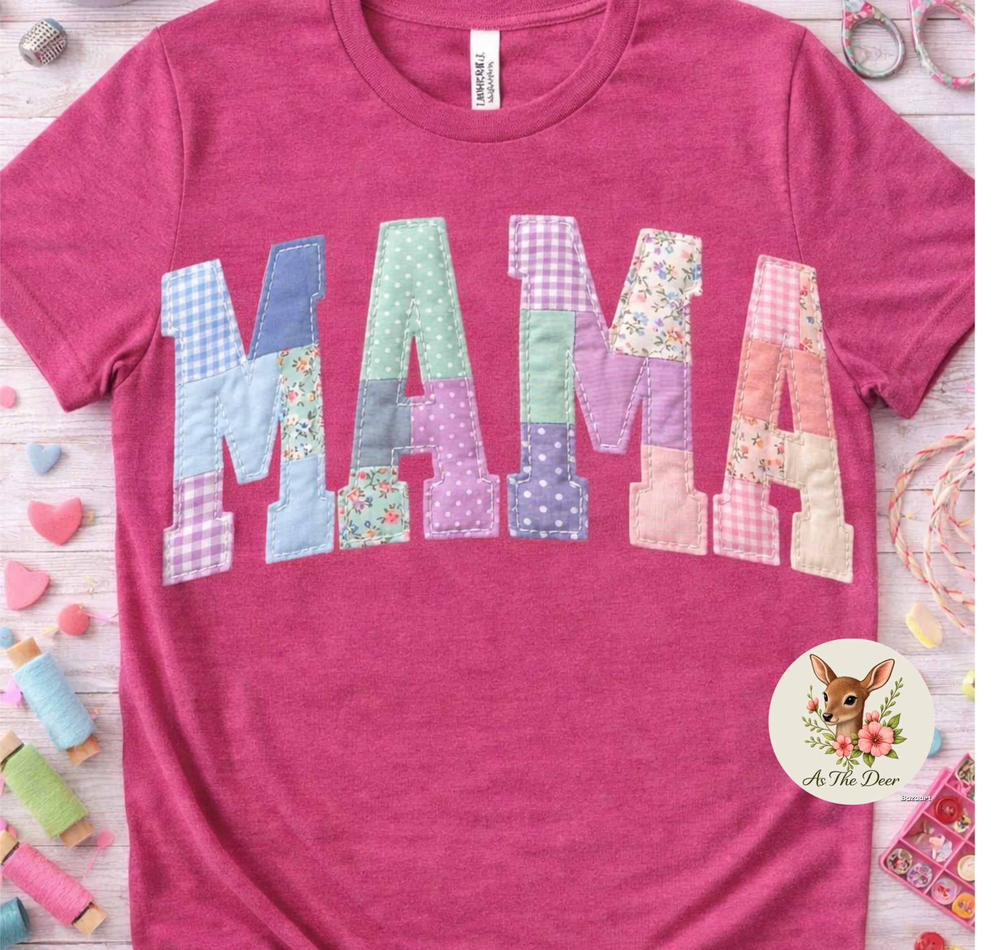 Mama Pastel Quilt T-Shirt