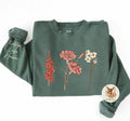 Birth Month Flowers Custom with Names Sweatshirt